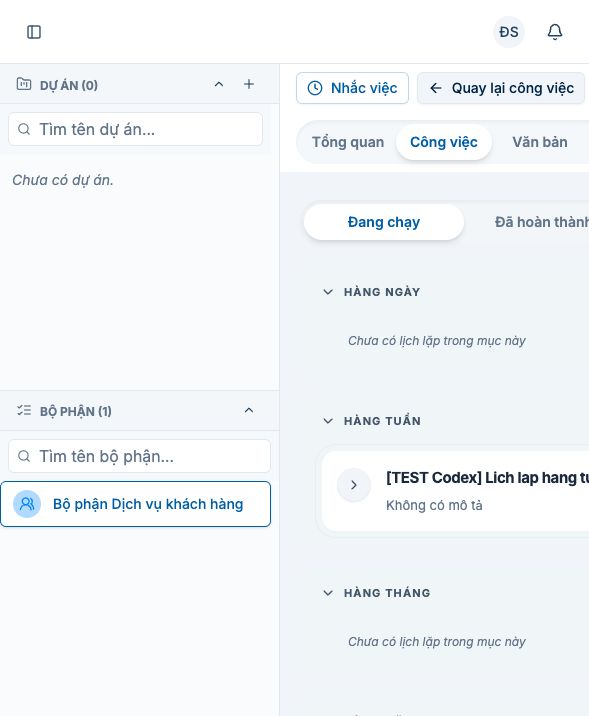 Employee chỉ thấy lịch lặp liên quan suongdtt