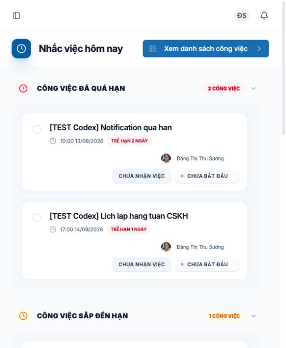 Employee reminder phân nhóm đúng theo scope